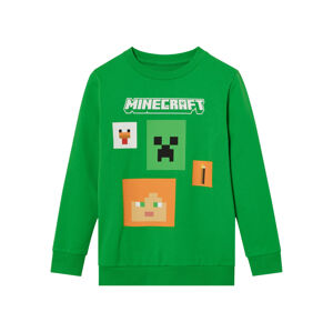 Chlapčenská mikina Minecraft (134/140, zelená)