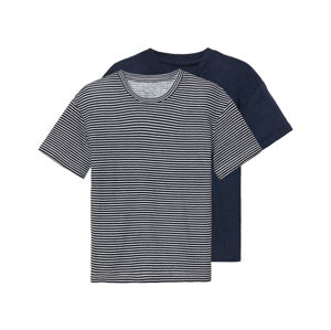 lupilu® Chlapčenské tričko, 2 kusy (110/116, námornícka modrá/pruhy)