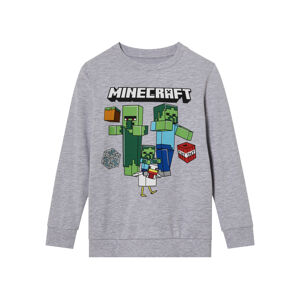 Chlapčenská mikina Minecraft (146/152, sivá)